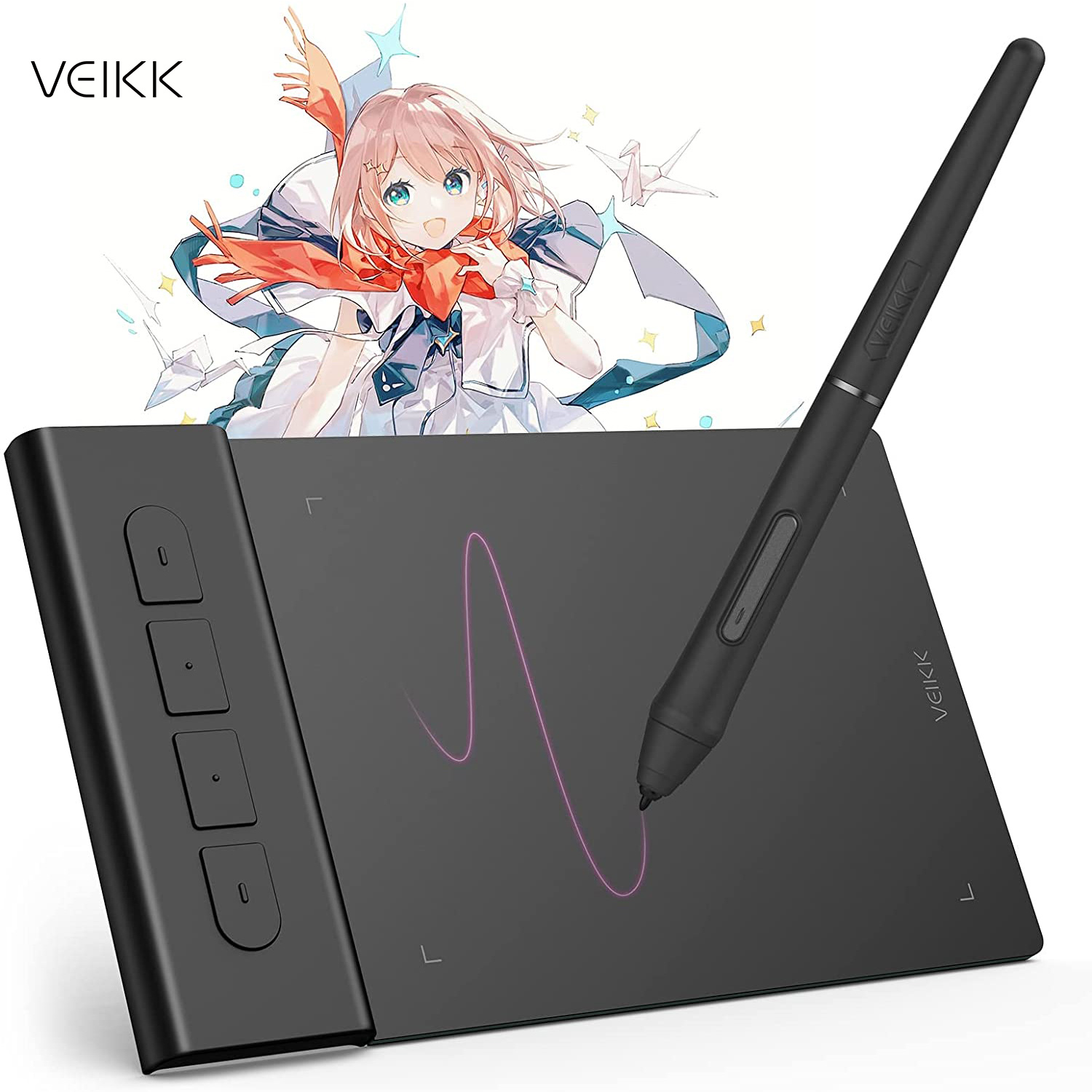 Pc Gaming Drawing - VEIKK VK430 Grafik Çizim Tableti, 4x3