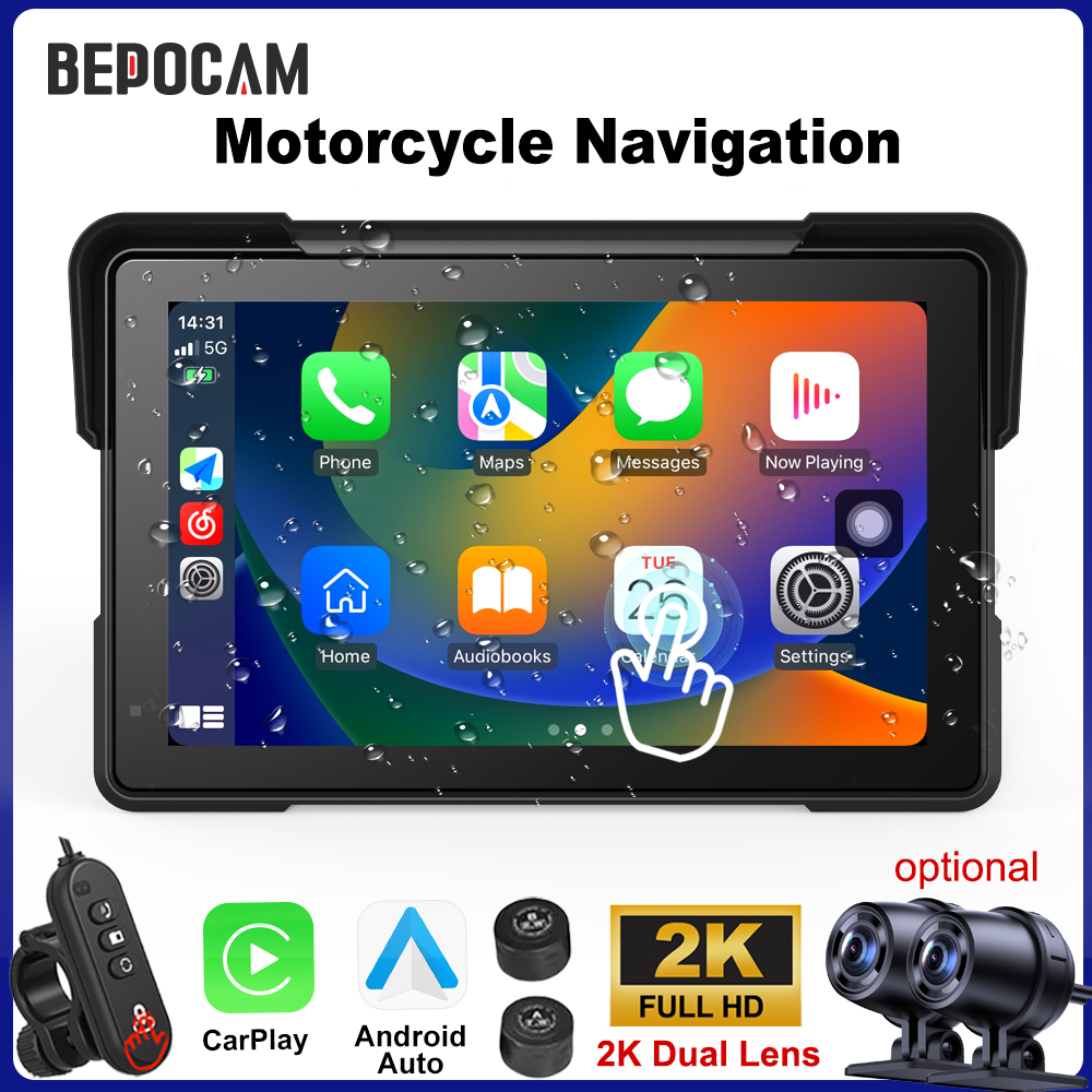 Pc Gaming Vr - BEPOCAM 5/7'' Carplay Motosiklet DVR Navigasyon