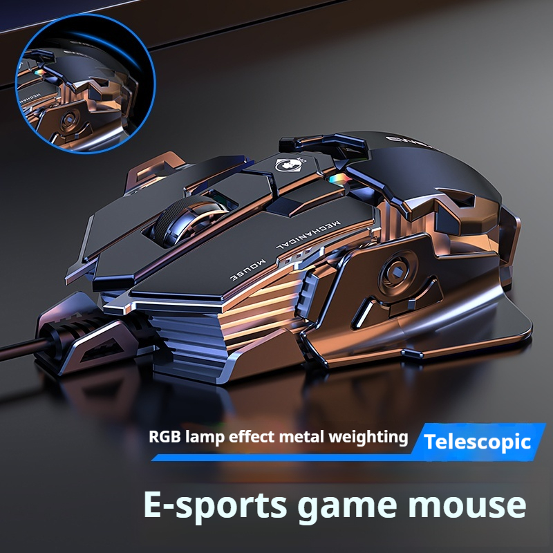Mouse Bungee Holder - EWEADN Kablolu Oyun Faresi, RGB, 12800