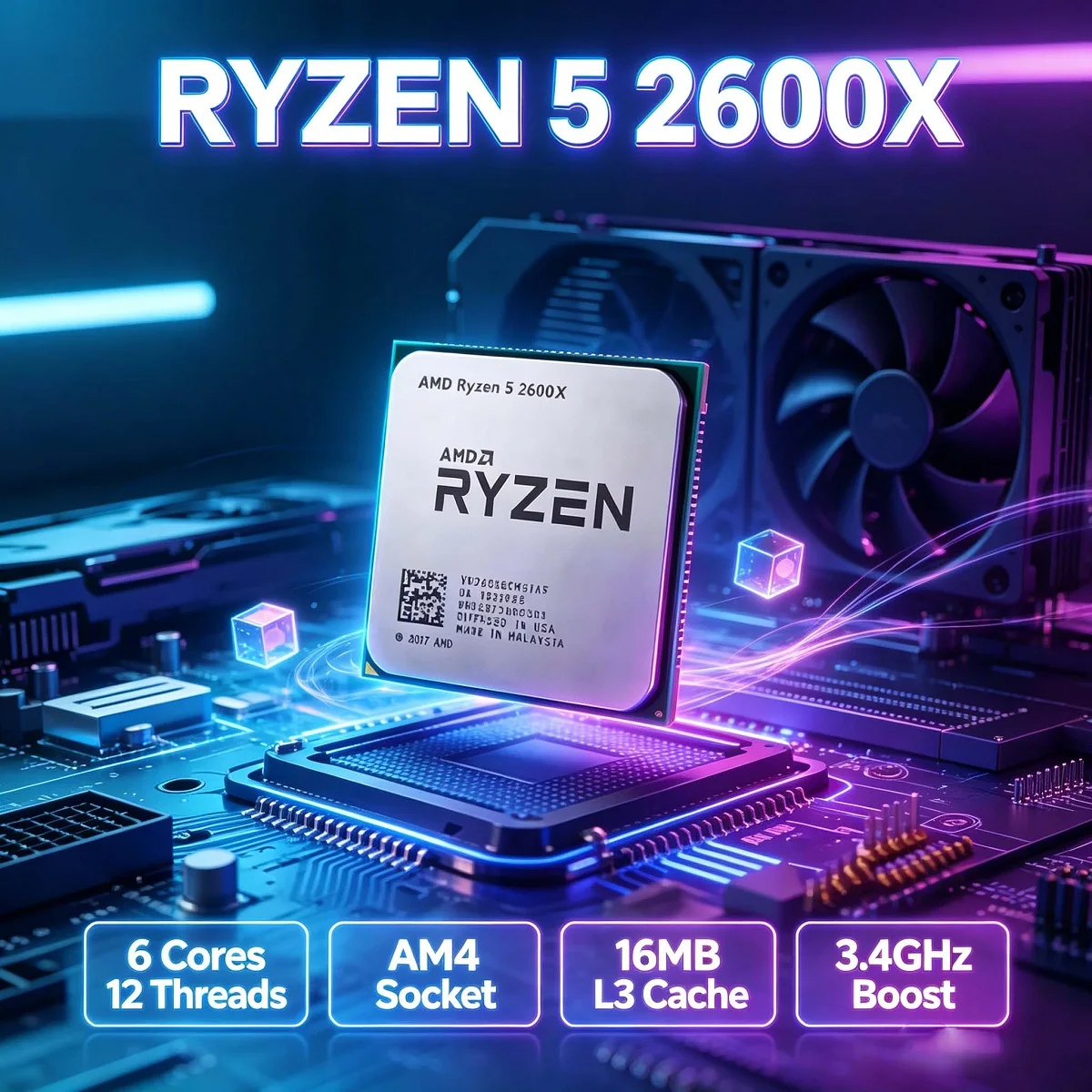 AMD Ryzen 5 2600X CPU AM4 12nm - Amd Cpu Ryzen 5 incelemesi ve fiyatı