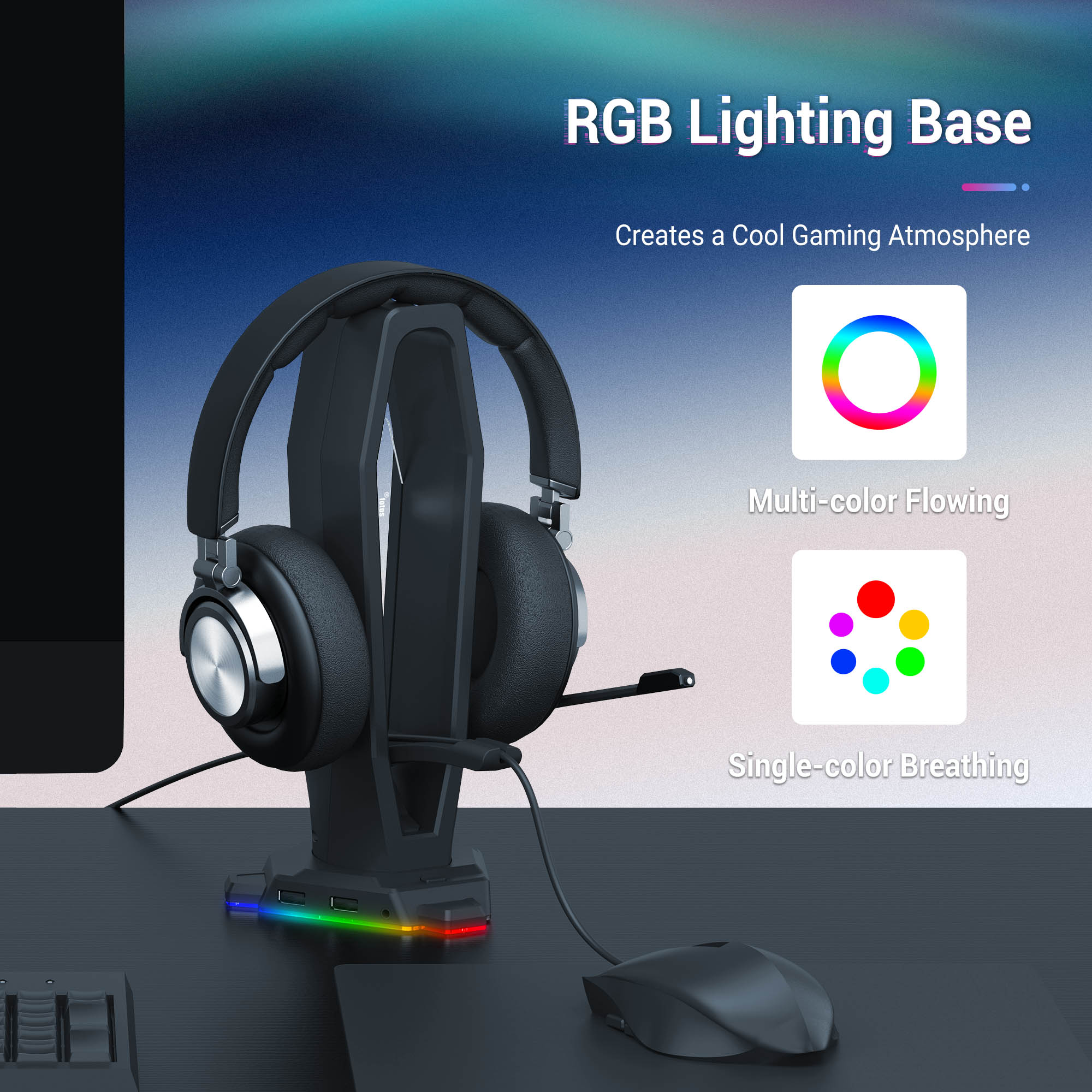 3 in 1 RGB oyun kulaklığı tutu - Mouse Bungee Holder incelemesi ve fiyatı