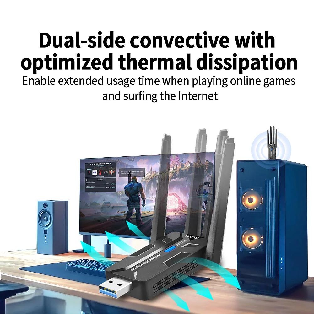 WiFi 6 USB 3.0 Adaptör 1800 Mb - Pc Gaming Gta 6 incelemesi ve fiyatı
